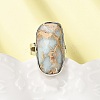 Natural Aqua Terra Jasper Finger Rings RJEW-A068-04P-3