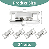 24 Sets Eco-Friendly Brass Watch Band Clasps KK-FH0007-75B-P-2