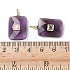Natural Amethyst Pendants G-I391-03G-02-3
