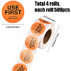 500Pcs Paper Adhesive Label Stickers STIC-WH20010-25F-2