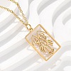 304 Stainless Steel Necklace NJEW-D330-01G-04-1