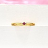 Brass Micro Pave Cubic Zirconia Cuff Rings for Women RJEW-H247-34G-02-3