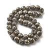 Electroplated Natural Lava Rock Beads Strands G-A251-D01-01J-1