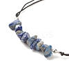 Natural Lapis Lazuli Chips Braided Bead Bracelet BJEW-JB08019-01-4