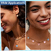 48Pcs 4 Colors Alloy Enamel Pendants ENAM-ME0001-15-5