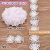 Organza Lace Trim with Resin Imitation Pearl Beads OCOR-WH0085-53C-2