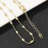 Brass Oval Ball Chain Necklaces for Men Women X-NJEW-L012-03G-3