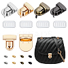 4 Bags 4 Colors Arch Shaped Alloy Purse Locks FIND-NB0006-43-1