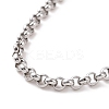 Non-Tarnish 304 Stainless Steel Rolo Chain Bracelet for Men Women BJEW-E031-06P-08-2