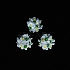 Luminous Polymer Clay Rhinestone Floral Ball Beads CLAY-U002-01F-3