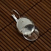 Clear Domed Glass Cabochon Cover and Brass Leverback Earring Settings for DIY DIY-X0160-S-RS-3