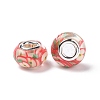 Transparent Resin European Rondelle Beads RPDL-P005-01P-10-3