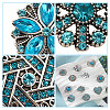 20Pcs Alloy Rhinestone Snap Button BUTT-GO0001-03B-5