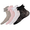4 Pairs 4 Colors Nylon Women's Socks AJEW-CN0004-35-6