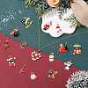 30Pcs 15 Styles Christmas Alloy Enamel Pendants XMAS-FS0001-01-6