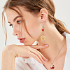 24Pcs 6 Styles Porcelain Pendants PALLOY-FH00169-6