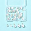24Pcs 4 Styles ABS Plastic Imitation Pearl Charms KK-FS0001-79-6