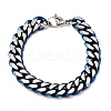 304 Stainless Steel Cuban Link Chain Bracelets for Men Women BJEW-C124-04B-01-4