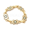 Brass Micro Pave Cubic Zirconia Link Chain Bracelets for Women BJEW-H639-13G-4