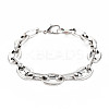 Alloy Coffee Bean Chain Bracelet for Men Women BJEW-N015-012-1