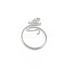 Non-Tarnish 304 Stainless Steel Snake Wide Open Cuff Ring for Women LS-RJEW-S405-160P-2