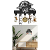 Wood & Iron Wall Mounted Hangers HJEW-WH0055-223-9
