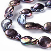 Natural Keshi Pearl Beads Strands PEAR-S021-128-4