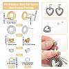 40Pcs 2 Colors Donut Shape 304 Stainless Steel Stud Earring Findings DIY-SC0023-56-2