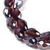 Transparent Electroplate Glass Beads Strands EGLA-N013-T8mm-B03-3