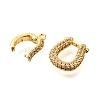 Brass Micro Pave Cubic Zirconia Fold Over Clasps KK-D356-13G-2