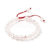 Natural Crackle Quartz & Lava Rock Braided Bead Bracelets Set BJEW-JB07212-02-2