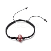 Acrylic Braided Bead Bracelet BJEW-JB08552-05-1