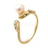 Round Natural Pearl Finger Rings RJEW-P113-24G-4