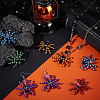 20Pcs Halloween Spider Glass Pendants FIND-SC0009-98-4
