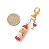 Goblet Alloy Enamel with Wine Resin Pendant Decorations HJEW-JM02524-4
