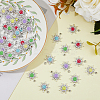 50Pcs 5 Colors Alloy Enamel Pendants ENAM-FH0001-70-5