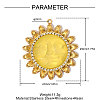 304 Stainless Steel with Crystal Rhinestone Pendants RB-OY001-25G-2