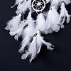 Native Style Five Rings Woven Net/Web with Feather Wall Hanging Decoration LS-HJEW-A002-02-3