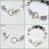 120Pcs 2 Colors Tibetan Style Alloy Toggle Clasps TIBE-SP0001-01-6