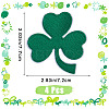 Saint Patrick's Day Iron on Shamrock Cloth Patches PATC-WH0005-36-2