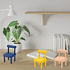 DELORIGIN 5 Sets 5 Colors Plastic Mini Chair Shape Cell Phone Stand AJEW-DR0001-04-6