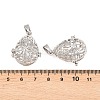Brass Hollow Teardrop Cage Pendants KK-L079-20-NR-3