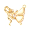 Brass Rhinestone Pendants KK-E793-25G-1