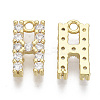 Brass Micro Pave Cubic Zirconia Charms KK-T060-05-H-G-NF-2