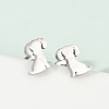 Tarnish Resistant 304 Stainless Steel Puppy Stud Earrings X-EJEW-F227-05P-3