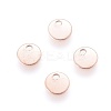 Ion Plating(IP) 304 Stainless Steel Stamping Blank Tag Charms STAS-F232-03A-RG-1
