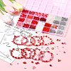 DIY Alloy Enamel & Glass & CCB Plastic Bracelets Jewelry Making Kits DIY-FS0007-51-10