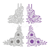 GLOBLELAND 2Pcs Butterfly & Sunflower Pattern Carbon Steel Cutting Dies Stencils DIY-DM0002-73-1