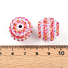 Stripe Pattern Resin AB Rhinestone Round Beads RESI-S313-18x20-11-3