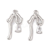 Brass Micro Pave Clear Cubic Zirconia Pendants LS-KK-L212-06P-1
